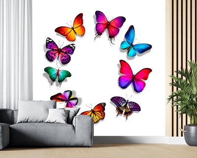 Kleurrijk Vlinders Thema-Behang