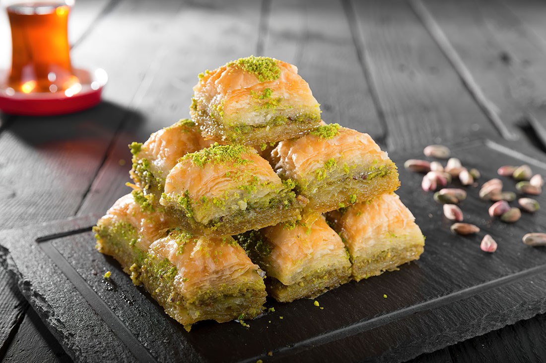 Baklava-segmenten-thema behang