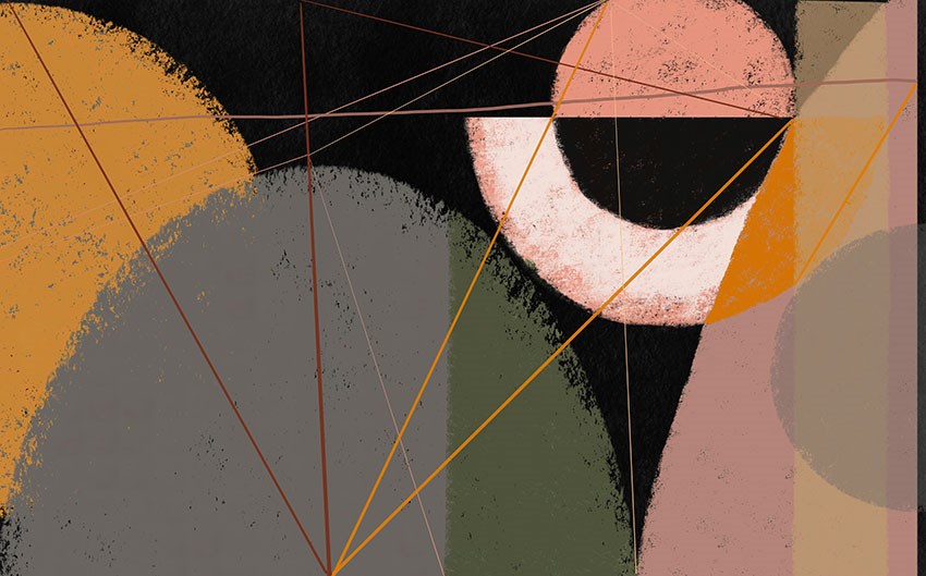 Modern geometrisch design behang