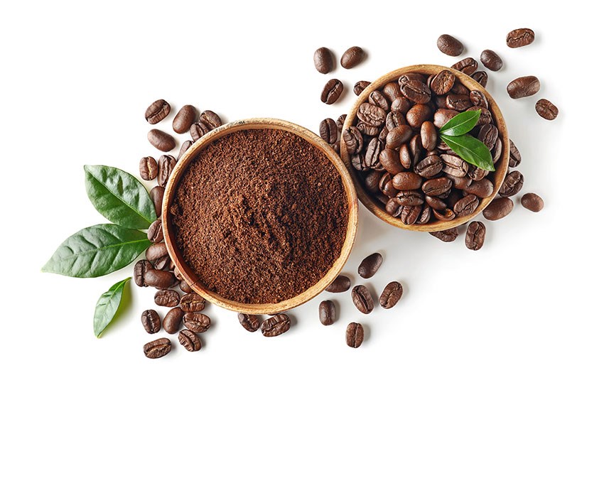 Koffie en koffiebonen behang