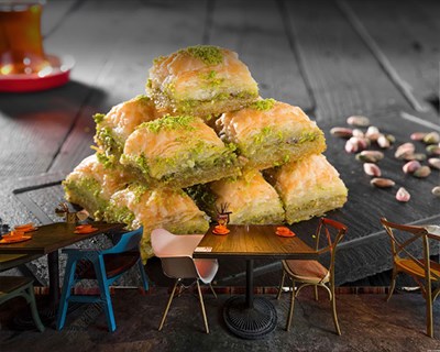 Baklava-segmenten-thema behang