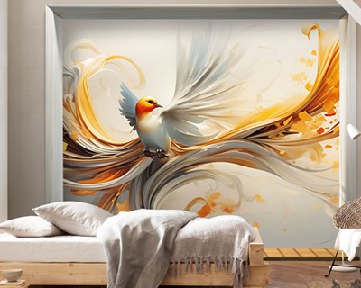Vogelafbeelding slaapkamerbehang