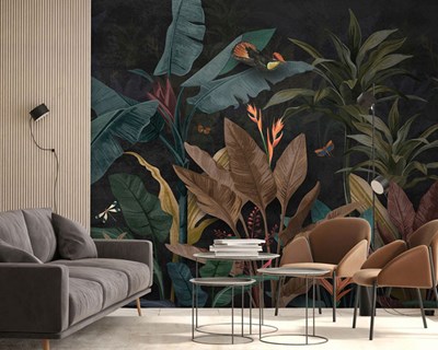 Tropische plantentuin-thema behang