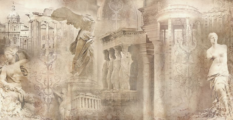 Historische Romeinse architectuur behang