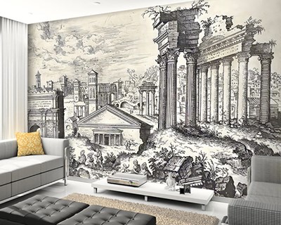 Antieke Romeinse Ruïnes Behang