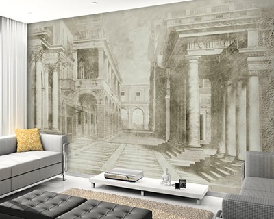 Oude Romeinse architectuur behang