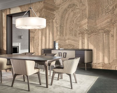 Vintage Romeinse architectuurbehang