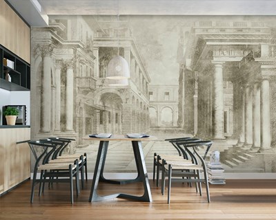 Oude Romeinse architectuur behang