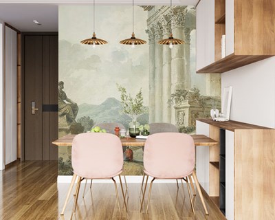 Oude Romeinse ruïne behang