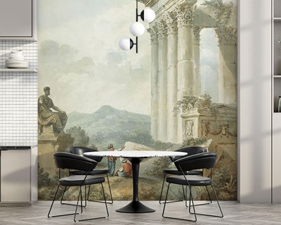 Oude Romeinse ruïne behang