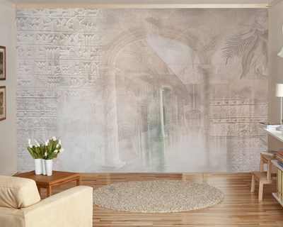 Verouderde muurlook behang