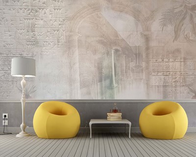 Verouderde muurlook behang