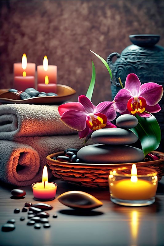 Spa-massagesalons behangpapier