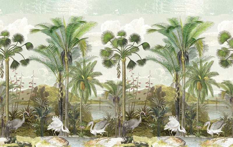 Tropisch bos-thema behang