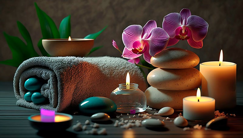 Behang voor massagesalons