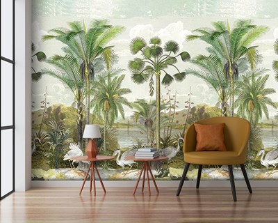 Tropisch bos-thema behang