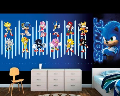 Sonic-personages als thema voor behang 
