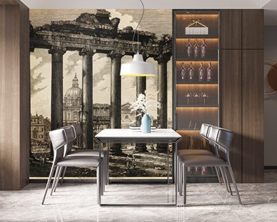 Oude Romeinse architectuur als thema voor behang