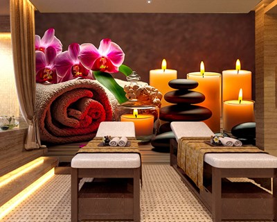 Wandbekleding voor de spa-massagesalon