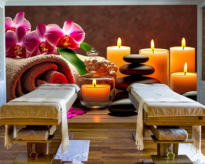 Wandbekleding voor de spa-massagesalon