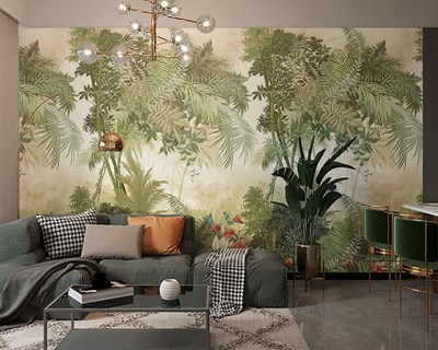 Tropische bomen en planten behang
