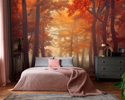 Herfstthema-behang voor in het bos