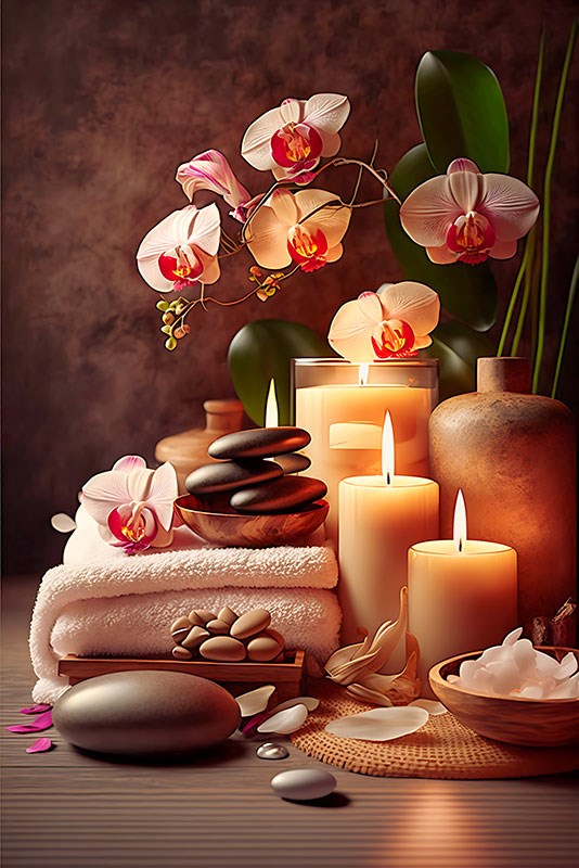 Massagesalon-thema behang