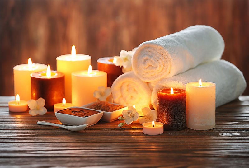 Behang voor de massagesalon