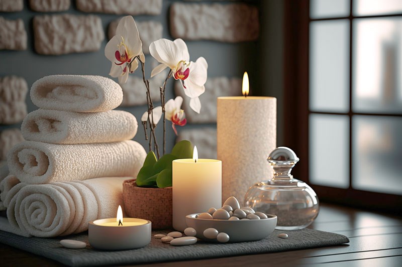 Massagesalon-thema behang