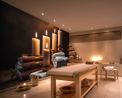 Kaarsen met afbeeldingen Massagesalon Behang