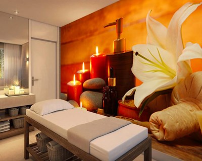 Massageolie Geurkaarsen Spa Behang