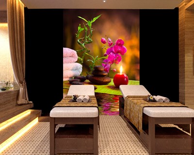 Bamboe-geurende kaarsen Spa-behang
