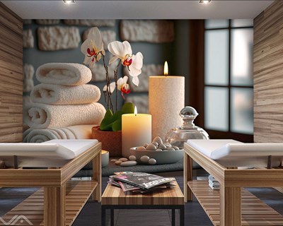 Behang voor de spa-massagesalon