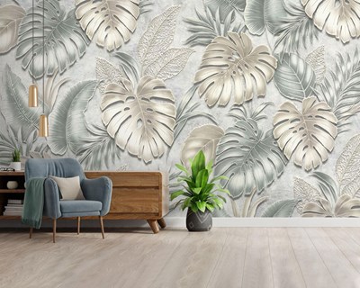 Palmbladeren-thema behang 