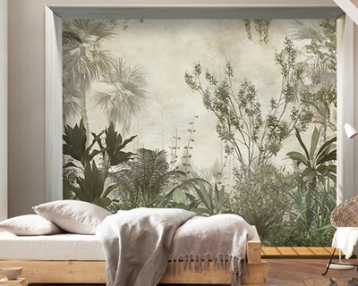 Tropisch bos landschap behang 