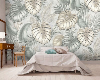 Palmbladeren-thema behang 