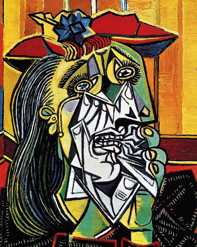 Picasso's Huilende Vrouw Schilderij Behang