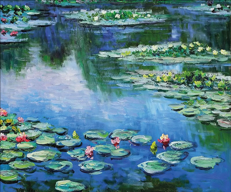 Claude Monet's Waterlelies-schilderij behang