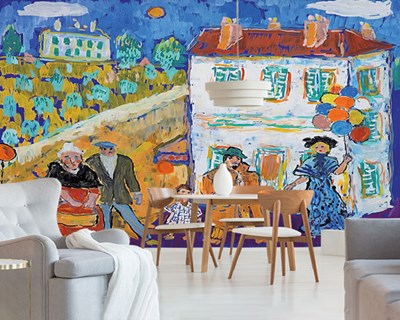 Ballonverkoper-tafelbehang