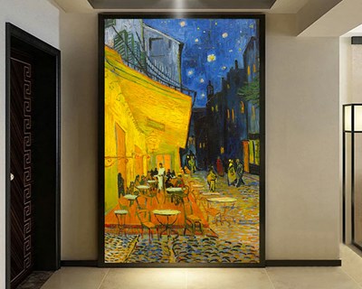 Van Gogh's ‘Caféterras bij nacht’ schilderij behang
