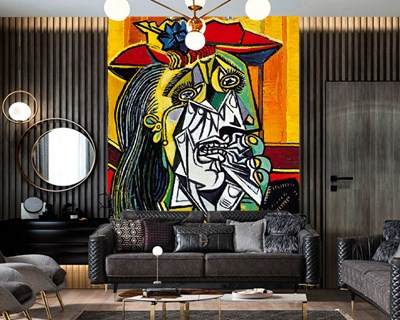 Picasso's Huilende Vrouw Schilderij Behang