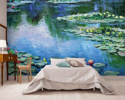 Claude Monet's Waterlelies-schilderij behang