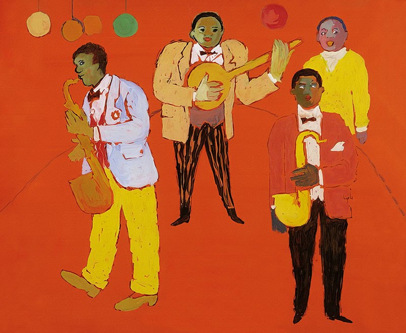 Fikret Mualla Jazzorkest Schilderij Behang
