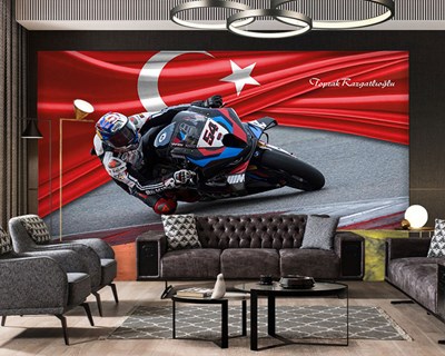 Motorrace-thema behang