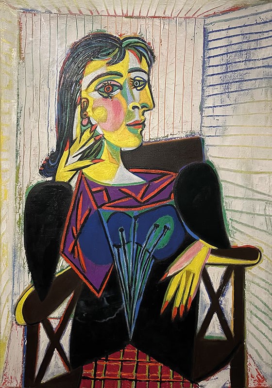 Picasso's Dora Maar-schilderij als behang