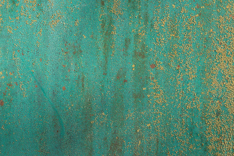 Turquoise Vuile Vloerlook Behang