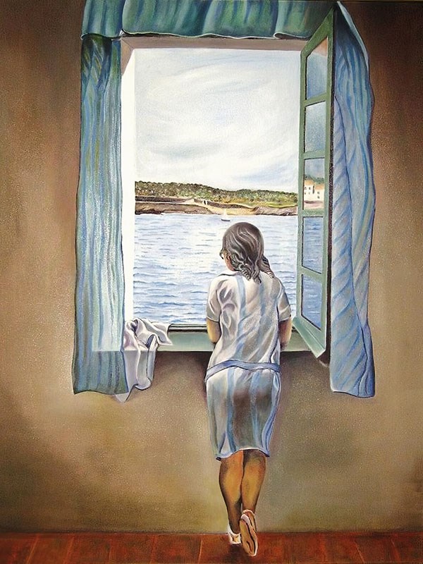 Salvador Dalí's schilderij als behang