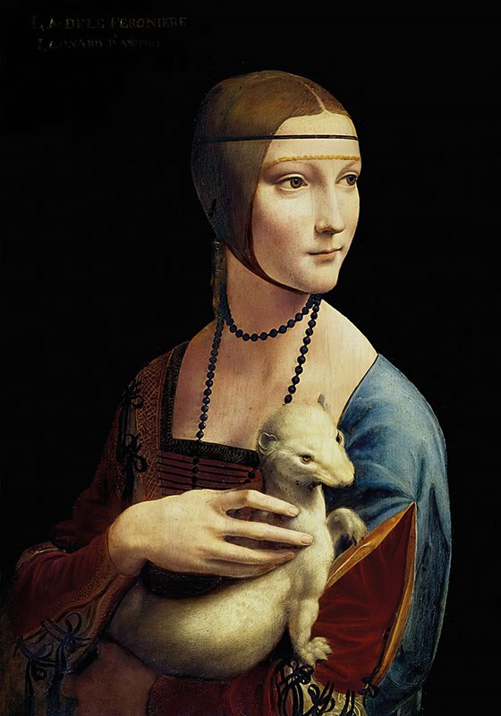 Leonardo Da Vinci's Canvas Schilderij Behang
