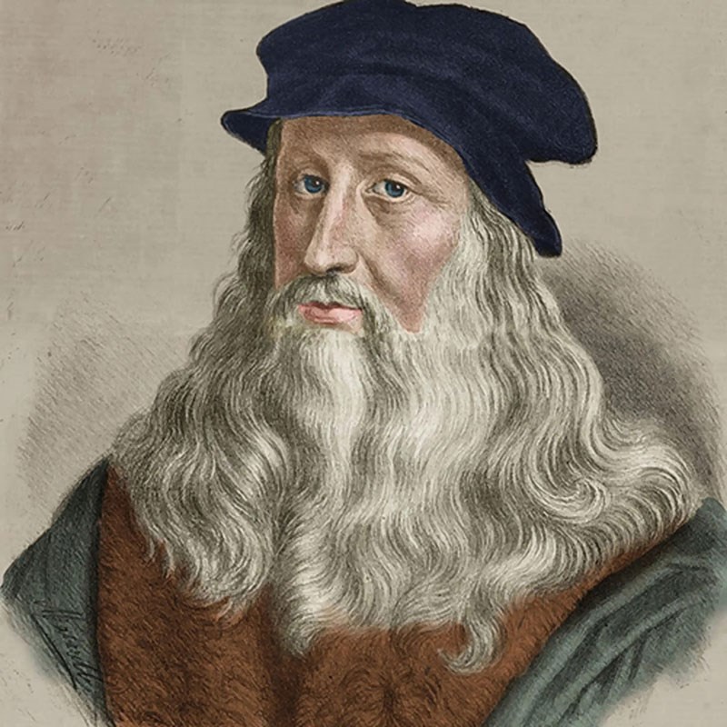 Leonardo Da Vinci's schilderij als behang