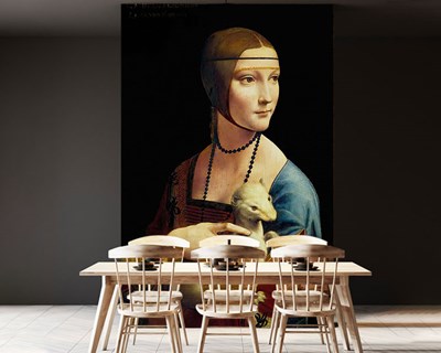 Leonardo Da Vinci's Canvas Schilderij Behang